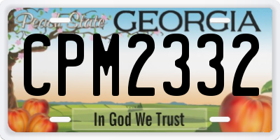GA license plate CPM2332