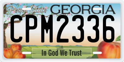 GA license plate CPM2336