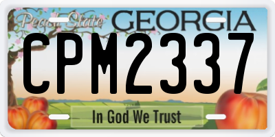 GA license plate CPM2337