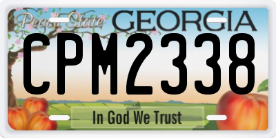 GA license plate CPM2338