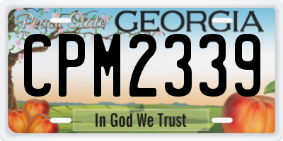 GA license plate CPM2339