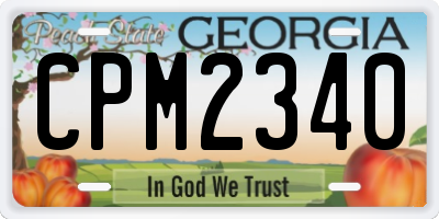 GA license plate CPM2340