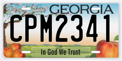 GA license plate CPM2341