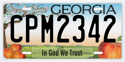 GA license plate CPM2342