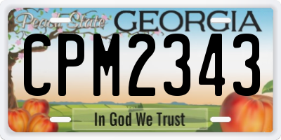 GA license plate CPM2343