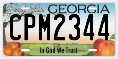 GA license plate CPM2344