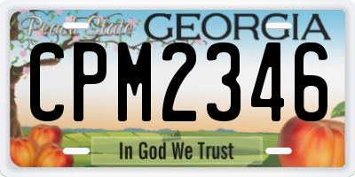 GA license plate CPM2346