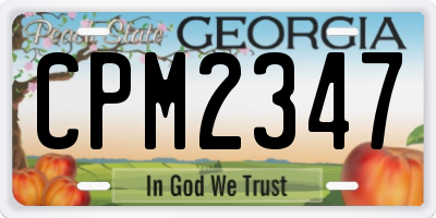 GA license plate CPM2347
