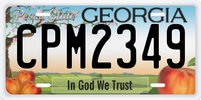 GA license plate CPM2349