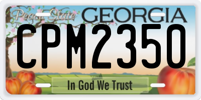 GA license plate CPM2350
