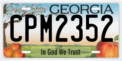 GA license plate CPM2352