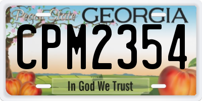 GA license plate CPM2354