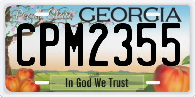 GA license plate CPM2355