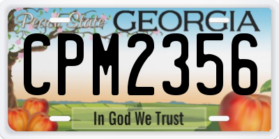 GA license plate CPM2356