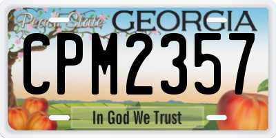 GA license plate CPM2357