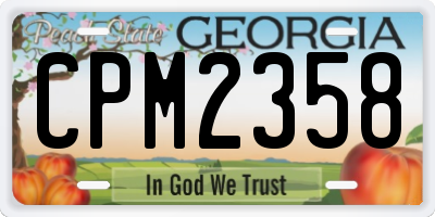 GA license plate CPM2358