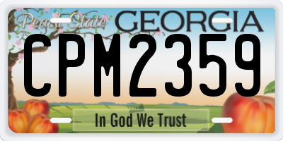 GA license plate CPM2359