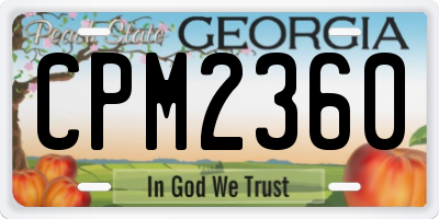 GA license plate CPM2360