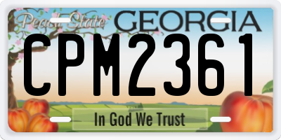 GA license plate CPM2361