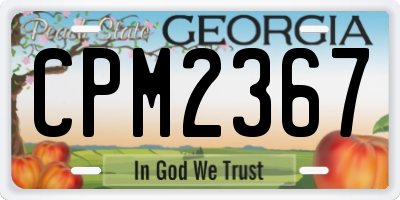 GA license plate CPM2367