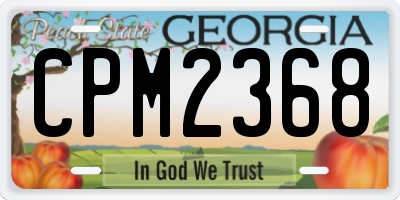 GA license plate CPM2368