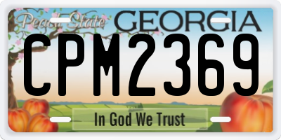 GA license plate CPM2369