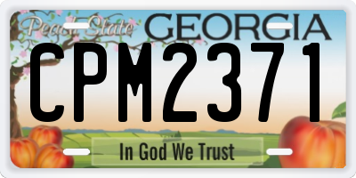 GA license plate CPM2371