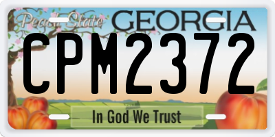 GA license plate CPM2372