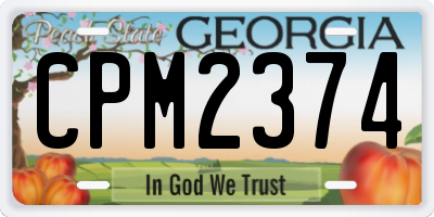 GA license plate CPM2374
