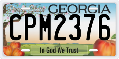 GA license plate CPM2376