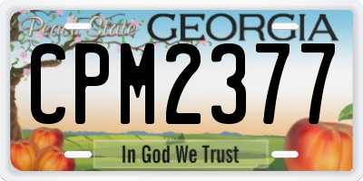 GA license plate CPM2377