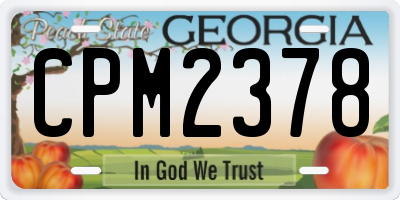 GA license plate CPM2378
