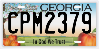 GA license plate CPM2379