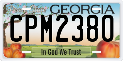 GA license plate CPM2380