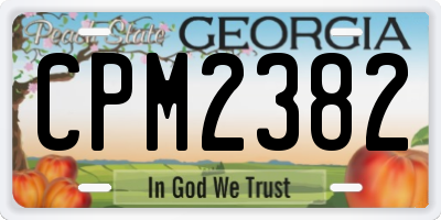 GA license plate CPM2382
