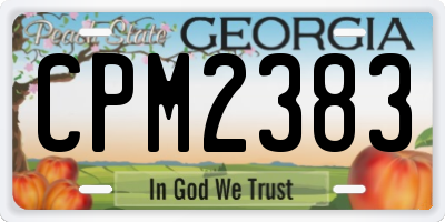 GA license plate CPM2383