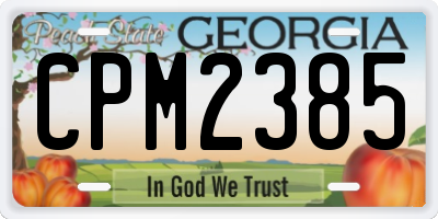 GA license plate CPM2385