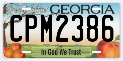 GA license plate CPM2386