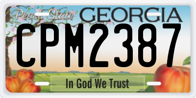 GA license plate CPM2387