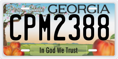 GA license plate CPM2388