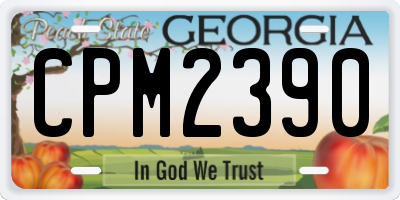 GA license plate CPM2390