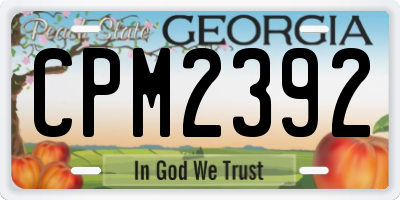 GA license plate CPM2392