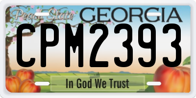 GA license plate CPM2393