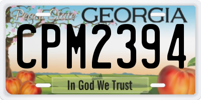 GA license plate CPM2394