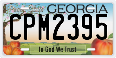 GA license plate CPM2395