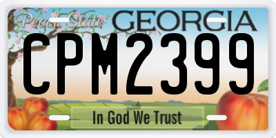GA license plate CPM2399