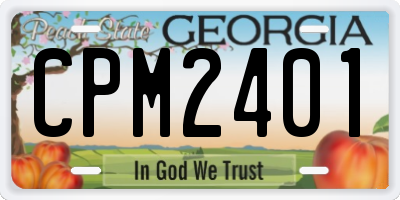 GA license plate CPM2401