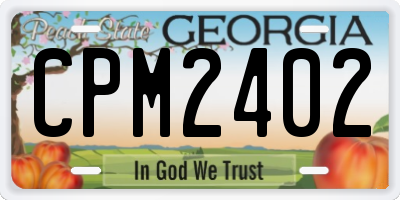 GA license plate CPM2402