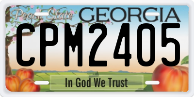 GA license plate CPM2405