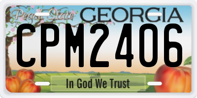 GA license plate CPM2406